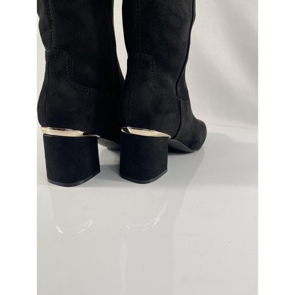 Jones New York Boots Women's Size 8.5 Black Durana Knee High Heel Zip Suede New - Picture 7 of 11